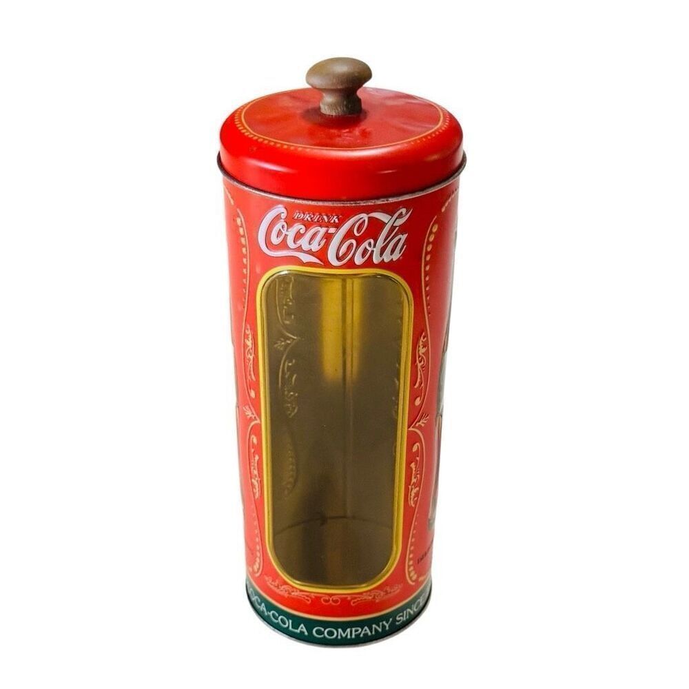 Drink Coca-Cola Collectible Straw Dispenser Retro/Diner Style W/ Display Window